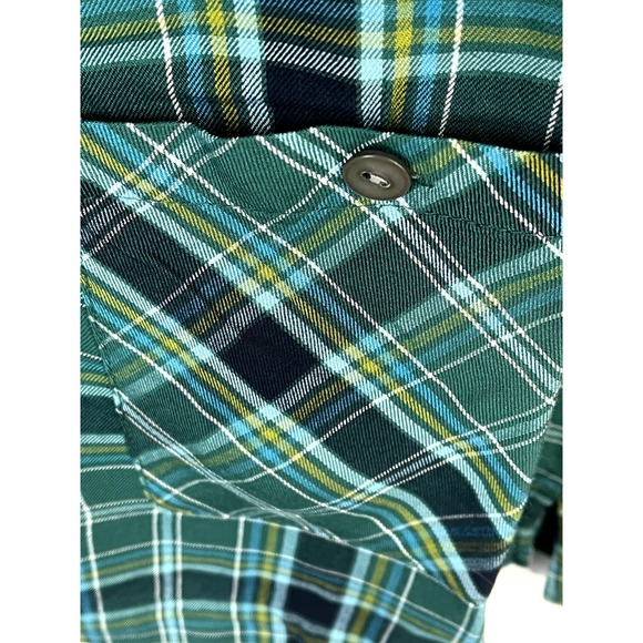 NWOT J. Jill Boat neck pullover top with 3/4 sleeves in green plaid, size S - Picture 5 of 8